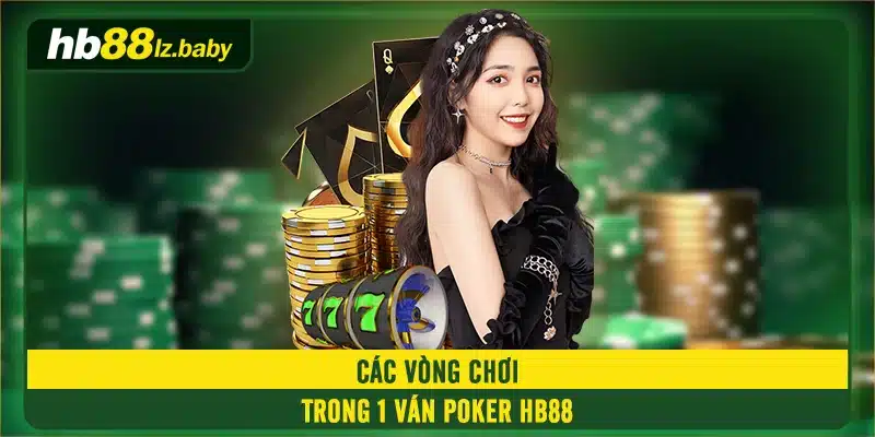 Các vòng chơi trong 1 ván poker HB88